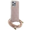Guess GUHCP15LHC4SEP iPhone 15 Pro 6.1różowy/pink hardcase Crossbody Cord 4G Print